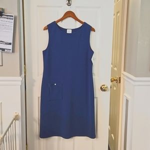 NWT Papillon Blanc Blue Shift Dress, sz Xl